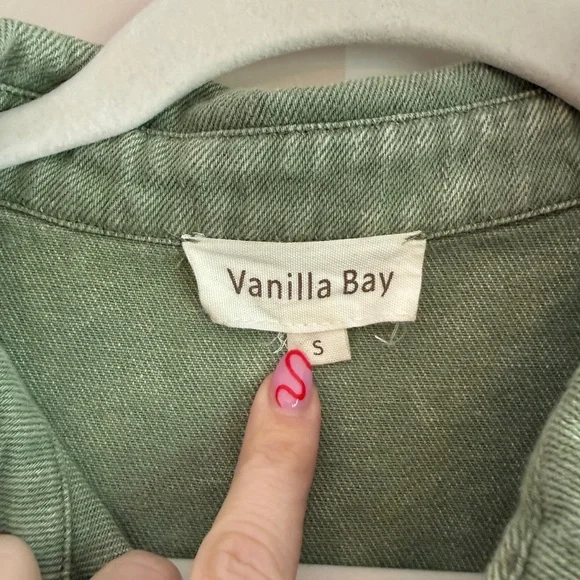 Vanilla Bay Washed Sage Button-Front Tiered Dress - Picture 7 of 7